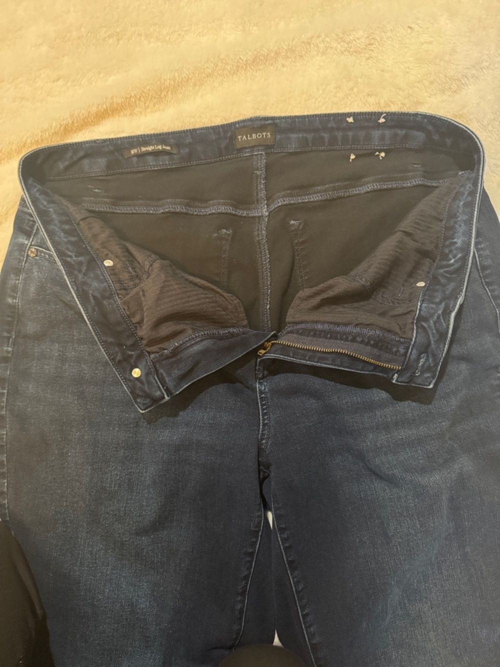 Talbots Dark Blue Women's Straight-Leg Stretch Jeans Size 16W - Picture 4 of 11